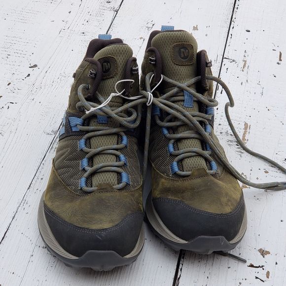 Merrell J99622 Zion Mid Waterproof Hiking Shoes Lace Up Olive Women Sz 7 / 37.5 - Picture 10 of 14